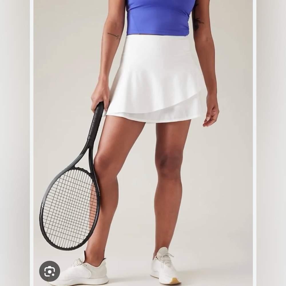 NWT- Athleta White Ace Mesh Skort, Size 1X